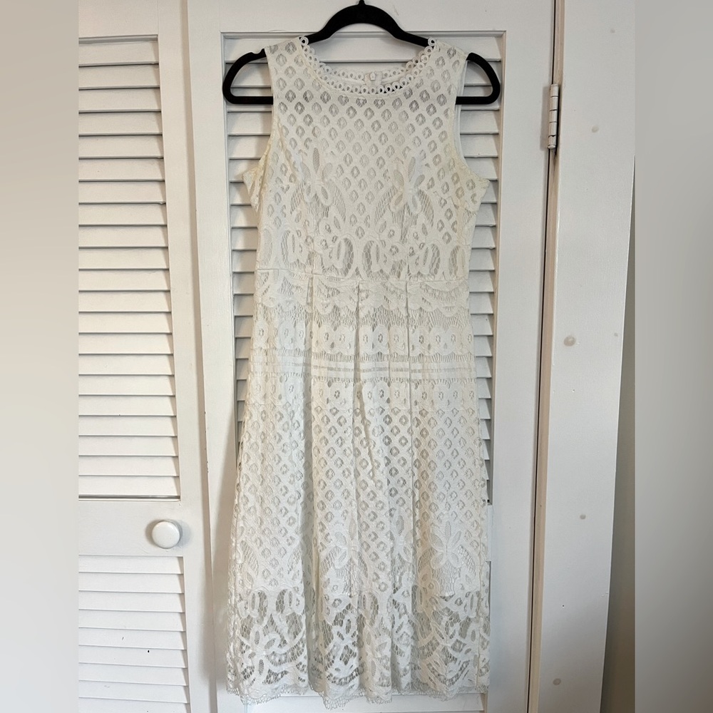 White eyelet dress